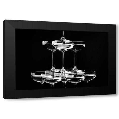 Champagne tower_10 Black Modern Wood Framed Art Print with Double Matting by 1x Studio III