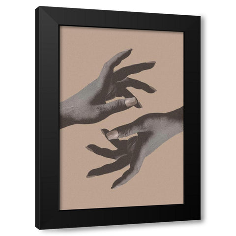 Reaching No 03 Black Modern Wood Framed Art Print by 1x Studio III