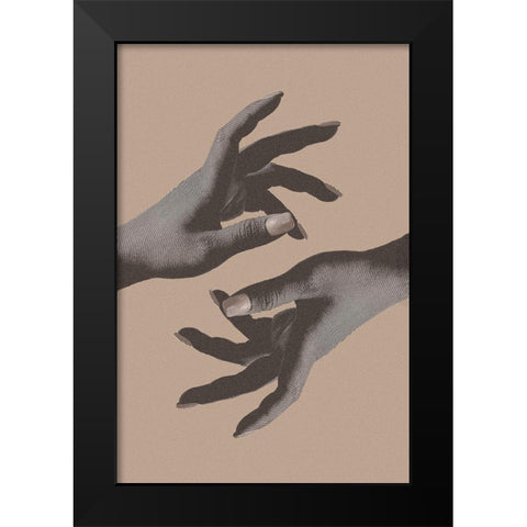 Reaching No 03 Black Modern Wood Framed Art Print by 1x Studio III