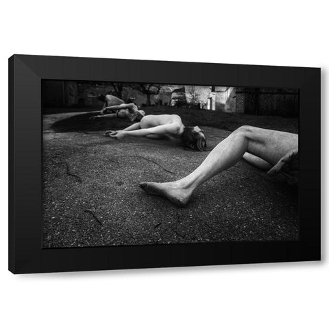 Warzone Black Modern Wood Framed Art Print with Double Matting by Dirven, Ton