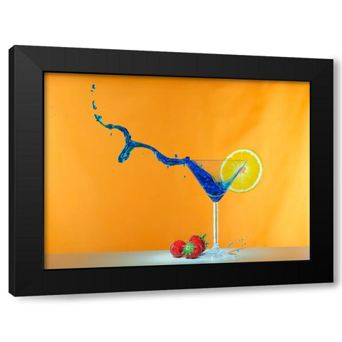 excited, bubbly, refreshing Black Modern Wood Framed Art Print by Groth, Martin