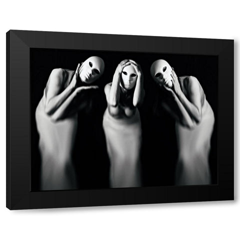The Birth Fates Black Modern Wood Framed Art Print with Double Matting by Bousca, Bogdan