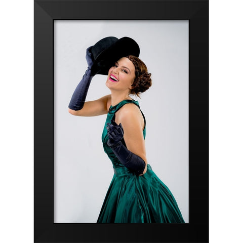 Beauty a Happy Black Modern Wood Framed Art Print by Nikolova, Aneta