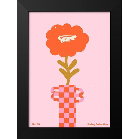 Spring Flower #08 Black Modern Wood Framed Art Print by NKTN