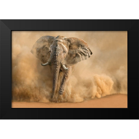Desertstorm Black Modern Wood Framed Art Print by Egger, Marcel