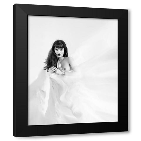 Blue Angel Black Modern Wood Framed Art Print with Double Matting by Punyet Miro, Carles