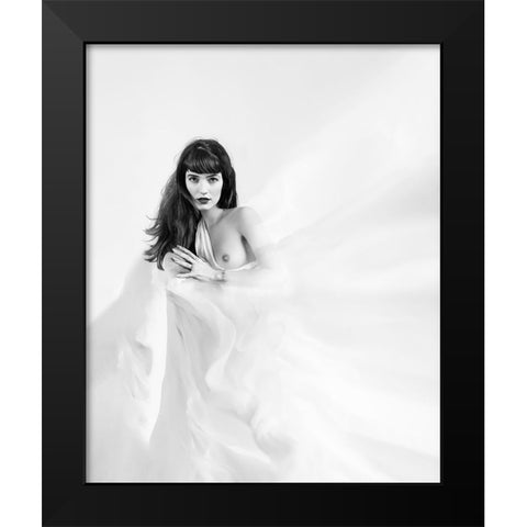 Blue Angel Black Modern Wood Framed Art Print by Punyet Miro, Carles