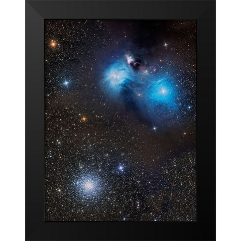 Blue Eyes And A Smile - Ngc 6726 Black Modern Wood Framed Art Print by Chander, Vikas