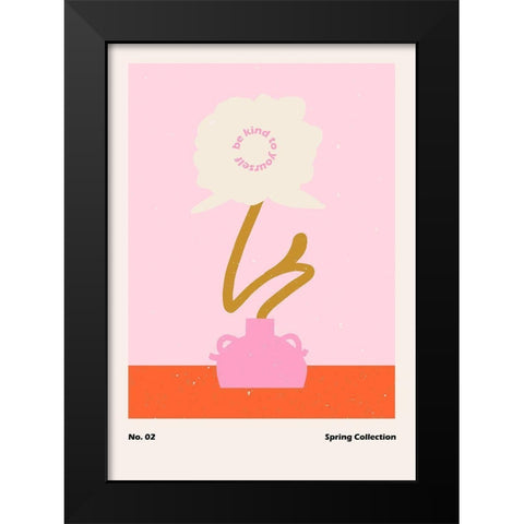 Spring Flower #02 Black Modern Wood Framed Art Print by NKTN