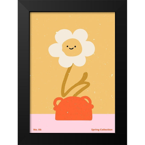 Spring Flower #06 Black Modern Wood Framed Art Print by NKTN