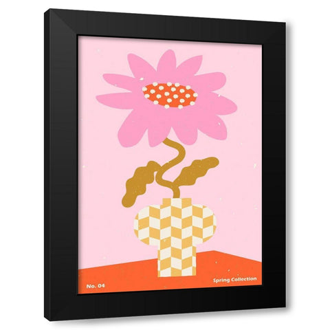 Spring Flower #04 Black Modern Wood Framed Art Print by NKTN