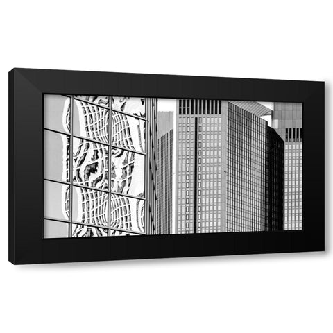 In The Streets Of Frankfurt Black Modern Wood Framed Art Print by Ruckert, Stephan