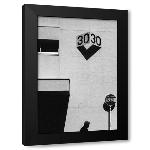 30 Black Modern Wood Framed Art Print by Watanabe, Kentaro