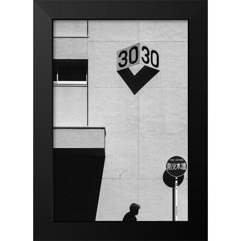 30 Black Modern Wood Framed Art Print by Watanabe, Kentaro