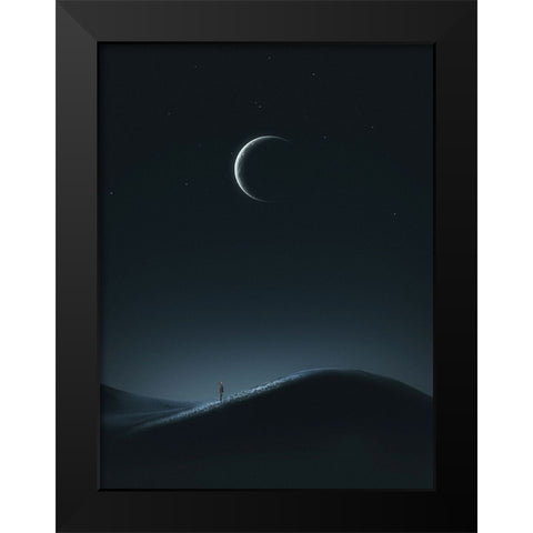 Light And Silence Black Modern Wood Framed Art Print by CVV
