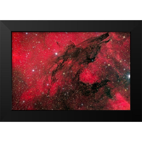 Hungry like the Wolf Black Modern Wood Framed Art Print by Chander, Vikas