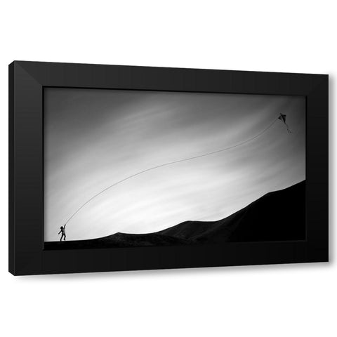 Flying enthusiasm Black Modern Wood Framed Art Print by Qadermazi, Arastoo