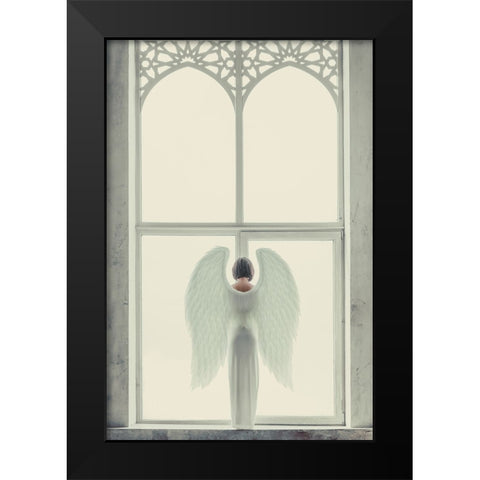Windows of Angel Black Modern Wood Framed Art Print by InTheMoment
