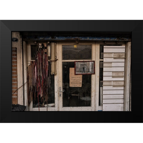 Ayakkabapcap Black Modern Wood Framed Art Print by Ayer, Ali