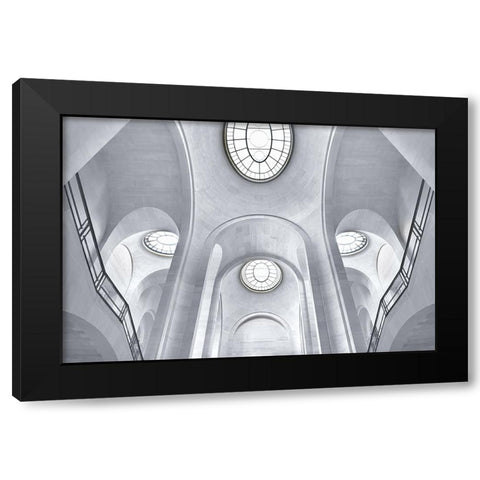 The Palais Garnier In Paris Black Modern Wood Framed Art Print with Double Matting by W., Catherine