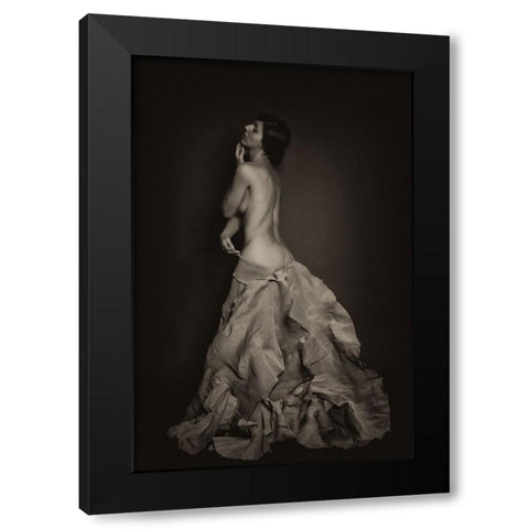 Attesa Black Modern Wood Framed Art Print with Double Matting by Photography Expressive