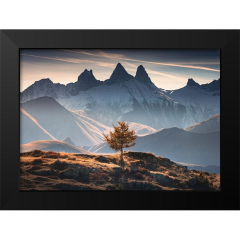 The Needles V Black Modern Wood Framed Art Print by Nienartowicz, Karol