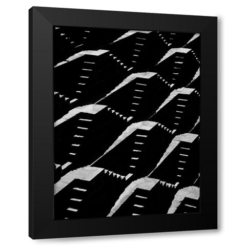 Up And Down Black Modern Wood Framed Art Print by Schull, Harald
