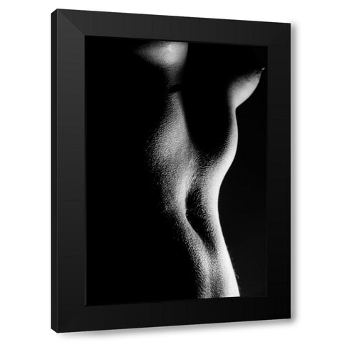 Body Black Modern Wood Framed Art Print by Borza, Tomi