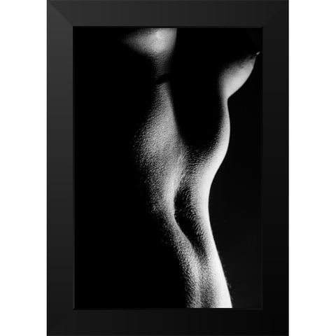 Body Black Modern Wood Framed Art Print by Borza, Tomi