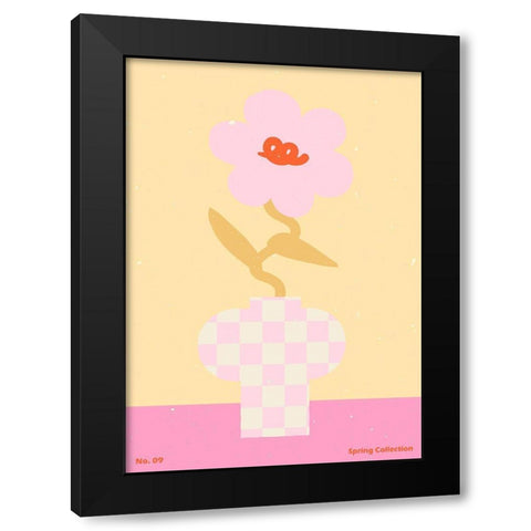 Spring Flower #09 Black Modern Wood Framed Art Print by NKTN