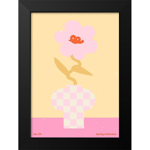 Spring Flower #09 Black Modern Wood Framed Art Print by NKTN
