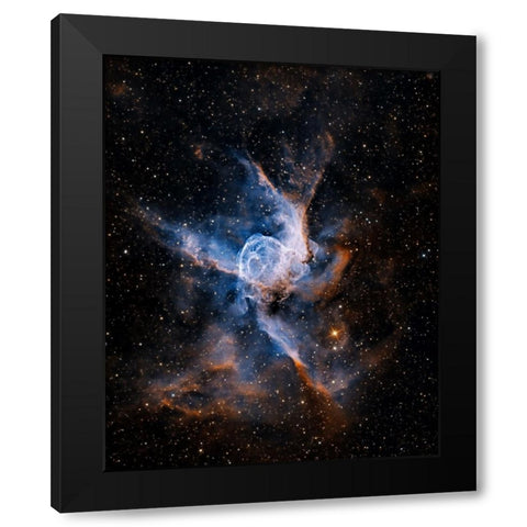 ThorS Helmet Black Modern Wood Framed Art Print by Chander, Vikas