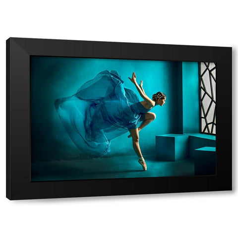Tinkerbell Black Modern Wood Framed Art Print by Muliani Hartojo, Angela