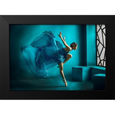 Tinkerbell Black Modern Wood Framed Art Print by Muliani Hartojo, Angela
