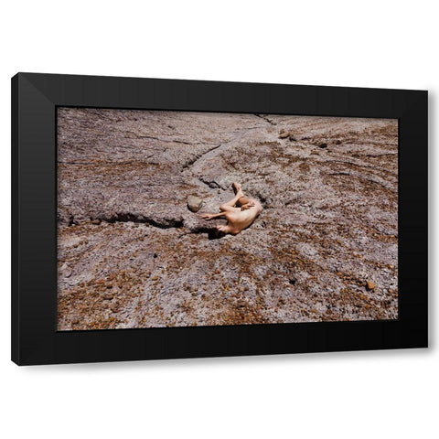 A Journey Into Oneself Black Modern Wood Framed Art Print with Double Matting by Shandelman, Amalya