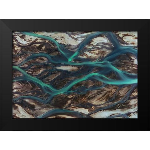 Another World Black Modern Wood Framed Art Print by Queverenislandia.Es