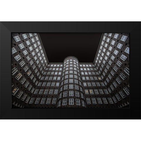 Urban Architecture Black Modern Wood Framed Art Print by Schuster, Inge
