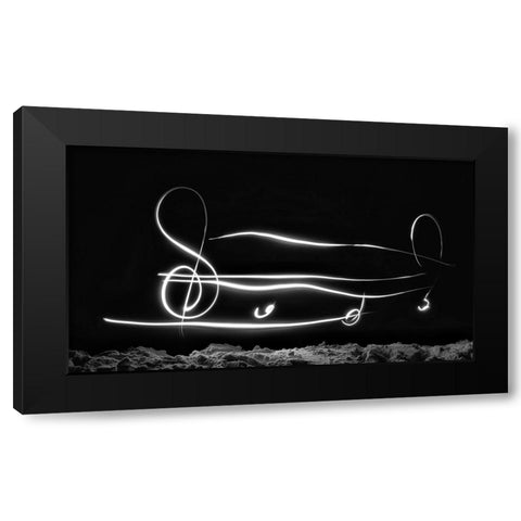 Night Song Black Modern Wood Framed Art Print with Double Matting by Beliciu, Carmen