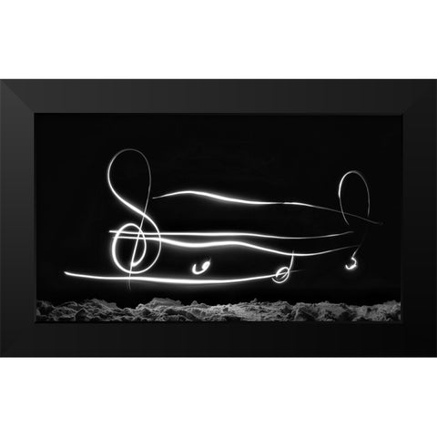 Night Song Black Modern Wood Framed Art Print by Beliciu, Carmen