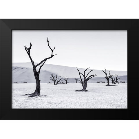 Deadvlei Black Modern Wood Framed Art Print by Zheng, Michael