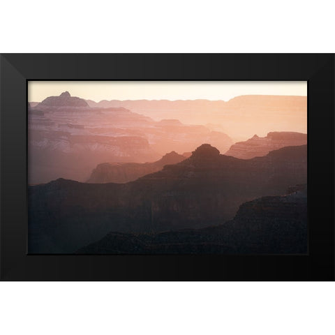 Grand Canyon Black Modern Wood Framed Art Print by Xu, Xiaoyuan