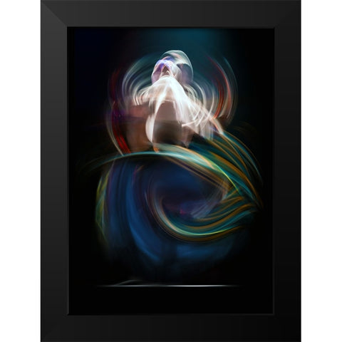 Deep Breath Black Modern Wood Framed Art Print by Shawki, Mohamed