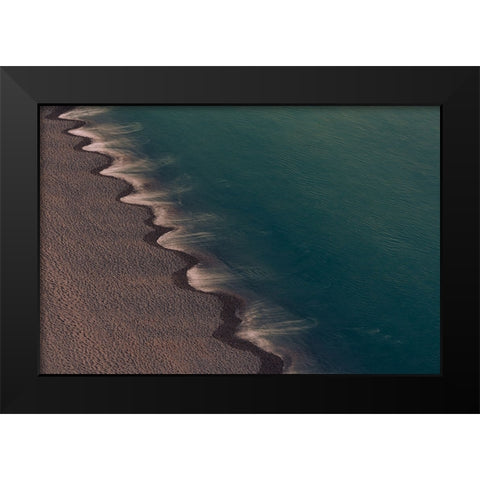 Slow (m)Ocean Black Modern Wood Framed Art Print by Jalali, Siamak