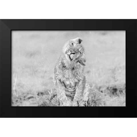 In the Rain Black Modern Wood Framed Art Print by Zuo, Jun