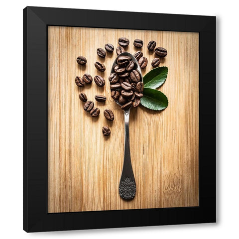 Art of coffee Black Modern Wood Framed Art Print with Double Matting by Condrea, Roxi