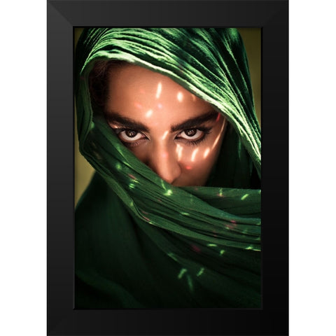 Fateme Black Modern Wood Framed Art Print by Mokhtari, Mehdi