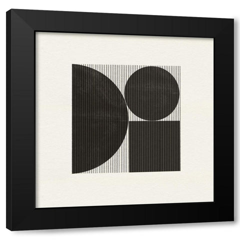 Paper Object No7 Black Modern Wood Framed Art Print with Double Matting by The Miuus Studio