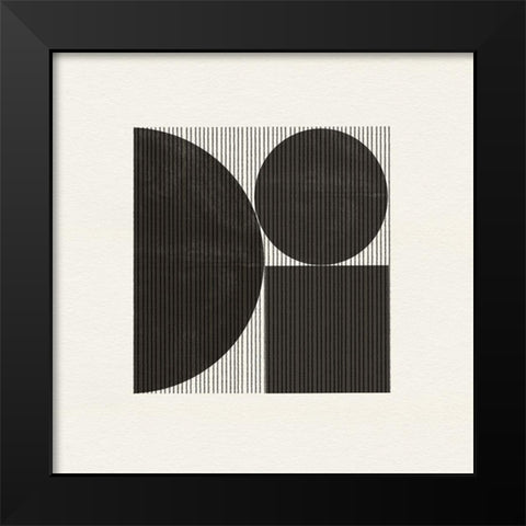 Paper Object No7 Black Modern Wood Framed Art Print by The Miuus Studio