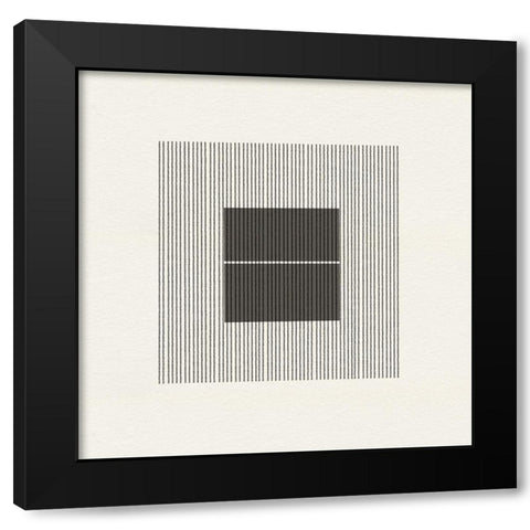 Paper Object No6 Black Modern Wood Framed Art Print with Double Matting by The Miuus Studio