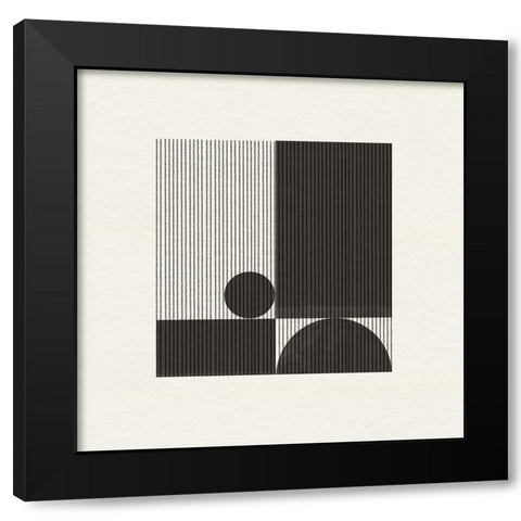 Paper Object No4. Black Modern Wood Framed Art Print by The Miuus Studio